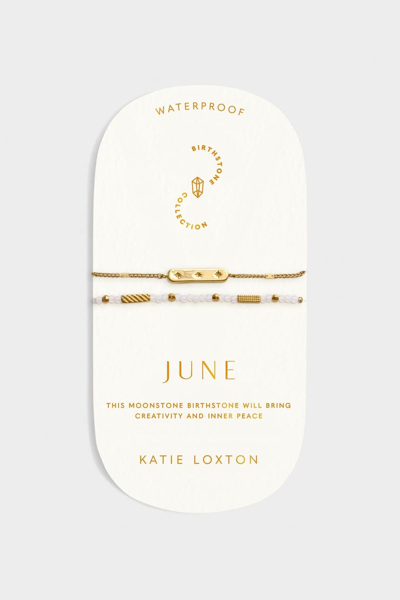Birthstone Bracelet 'June' in Moonstone, Main, color, June