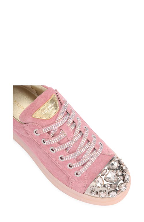 Kurt Geiger London Crystal Cap Toe Platform Sneaker In Multi