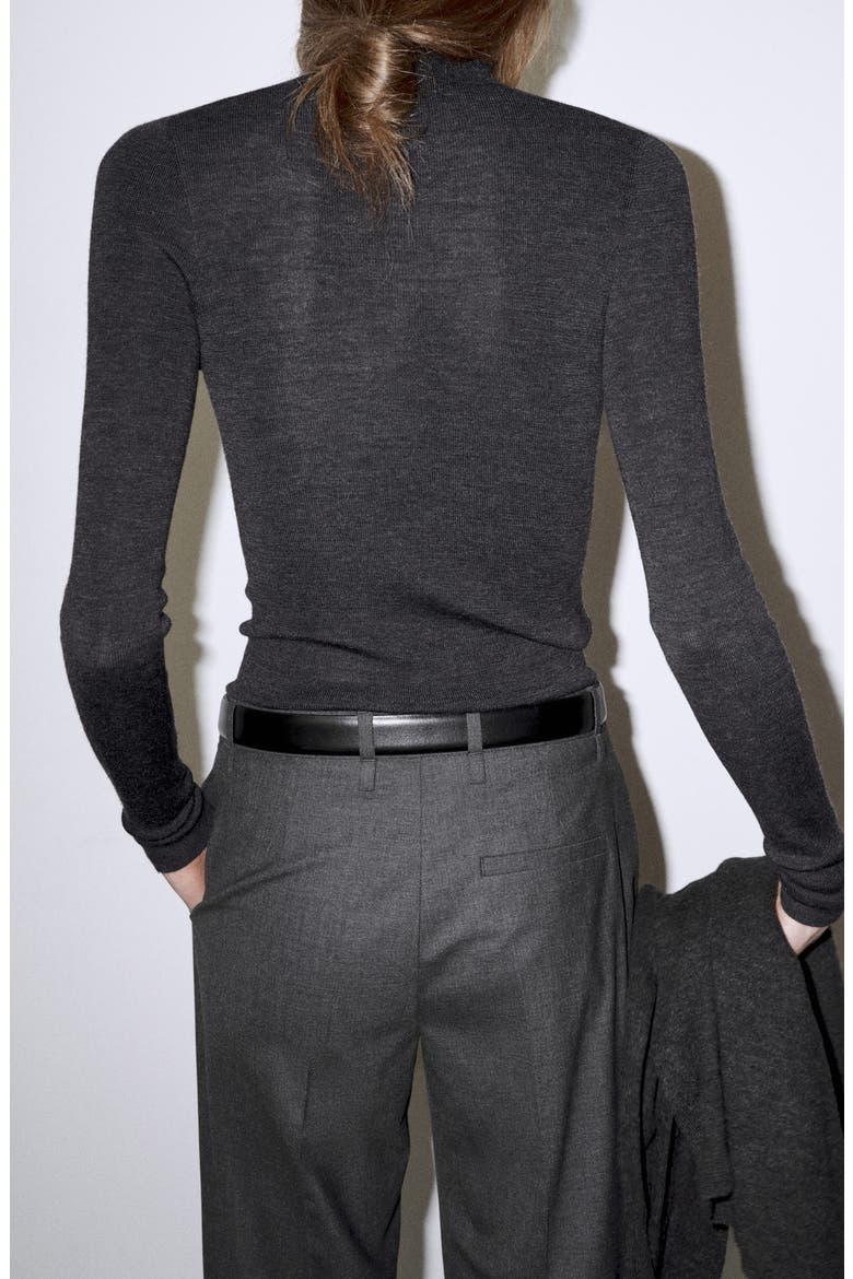 Wool Turtleneck Sweater, Alternate, color, CHARCOAL