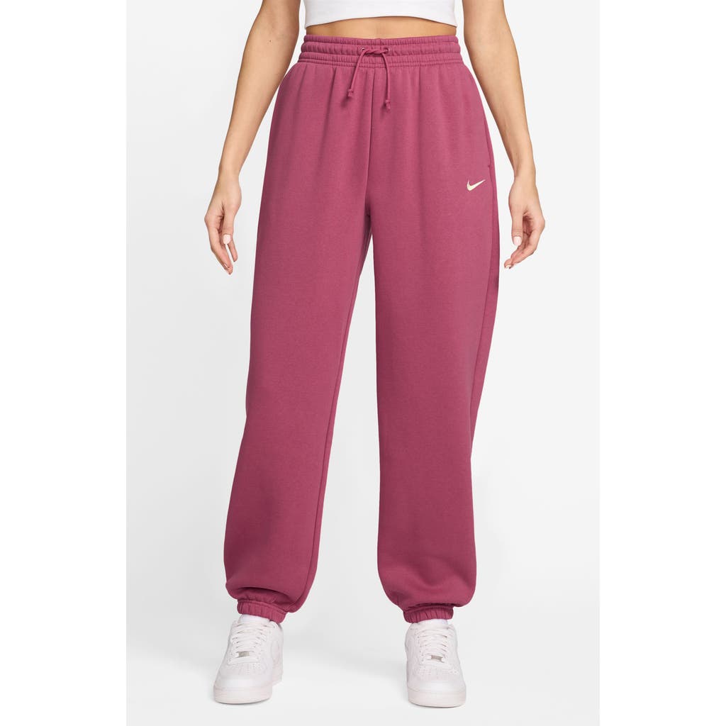 Nike Sportswear Phoenix Fleece High-waisted Oversized Sweatpants In Pink