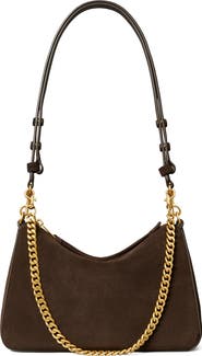 Tory Burch Perry Small Suede Shoulder Bag