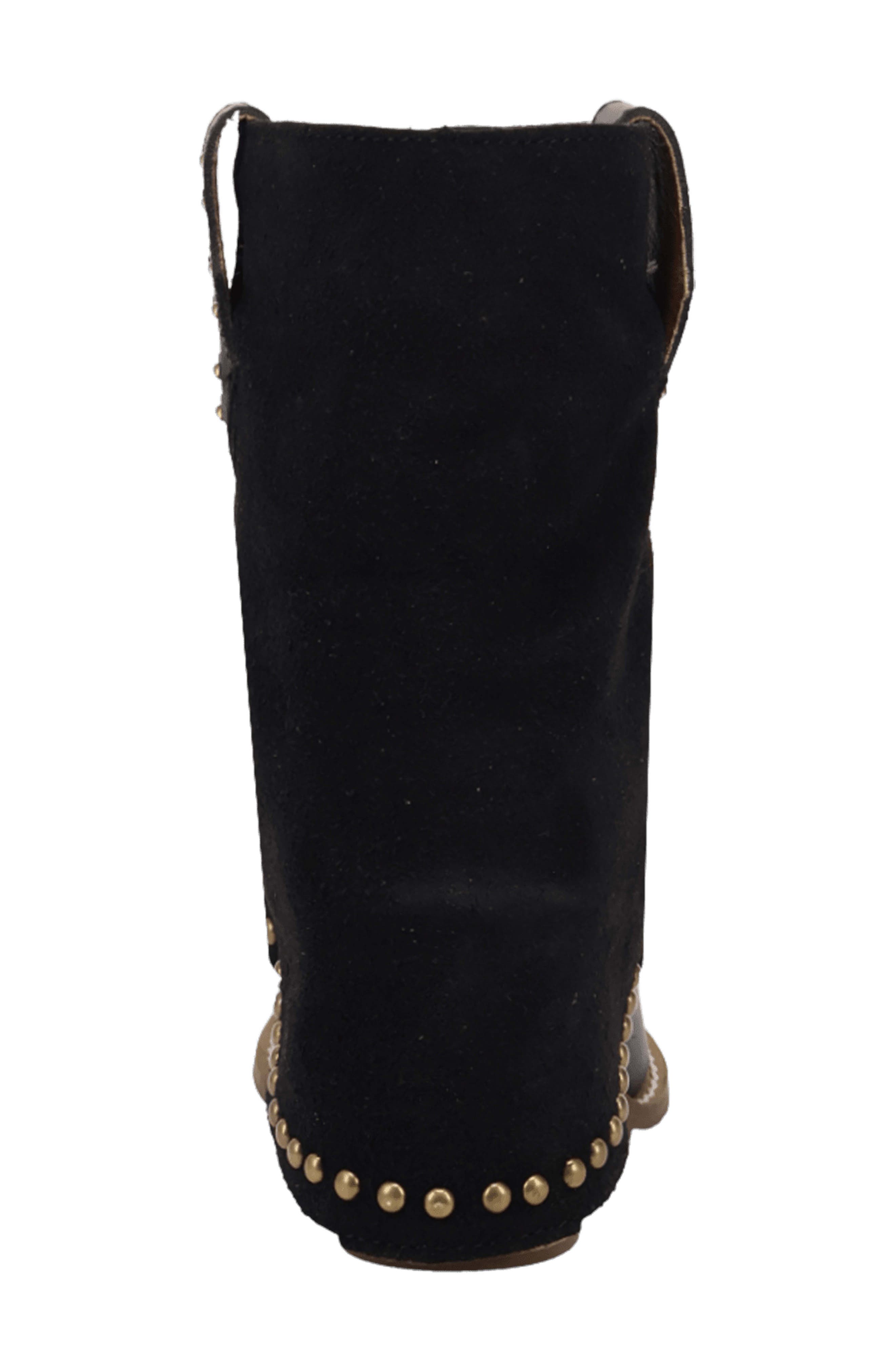 Off the Cuff Leather Boot, Alternate, color, BLACK