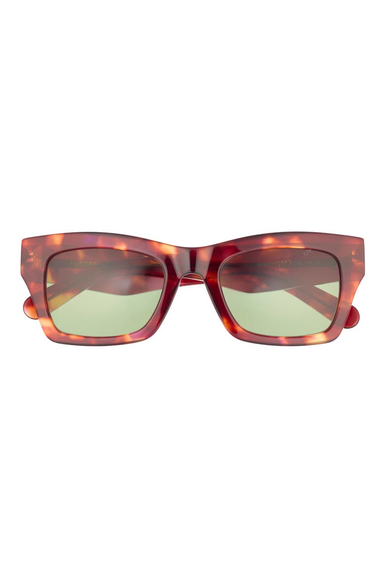 Salvatore Ferragamo 51mm Rectangle Sunglasses, Main, color, TORTOISE