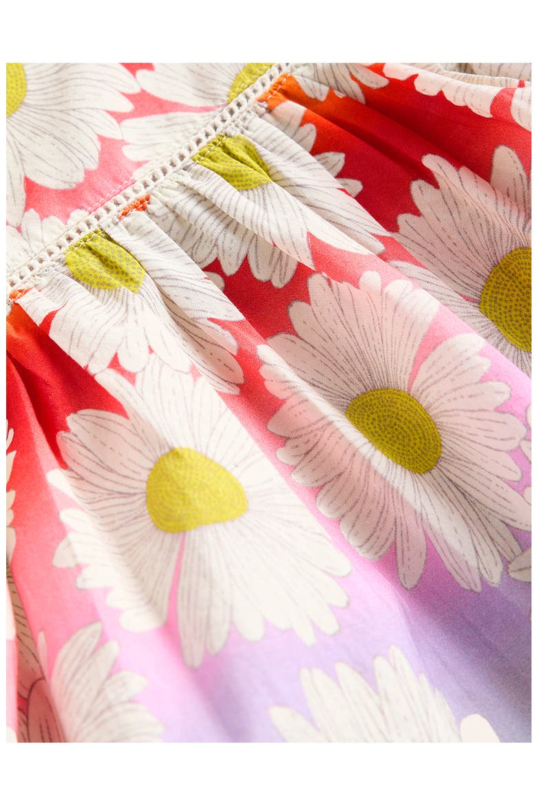 Kids' Daisy Print Flutter Sleeve Cotton Dress, Alternate, color, YELLOW MULTI OMBRE DAISY