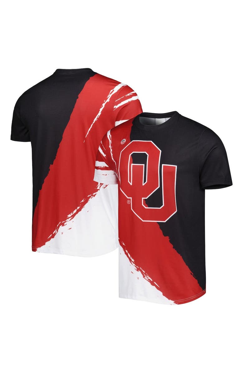 DYME LYFE Men's Dyme Lyfe Crimson/Black Oklahoma Sooners Wave T-Shirt, Main, color, 