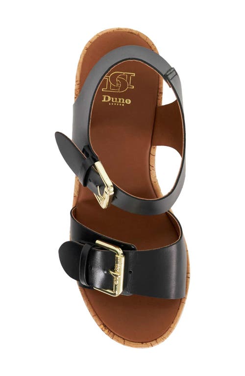 Dune London Kamia Platform Wedge Sandal In Black