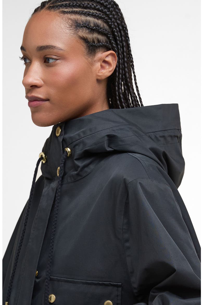 Arla Waterproof Hooded Jacket, Alternate, color, BLACK/ CLASSIC TARTAN