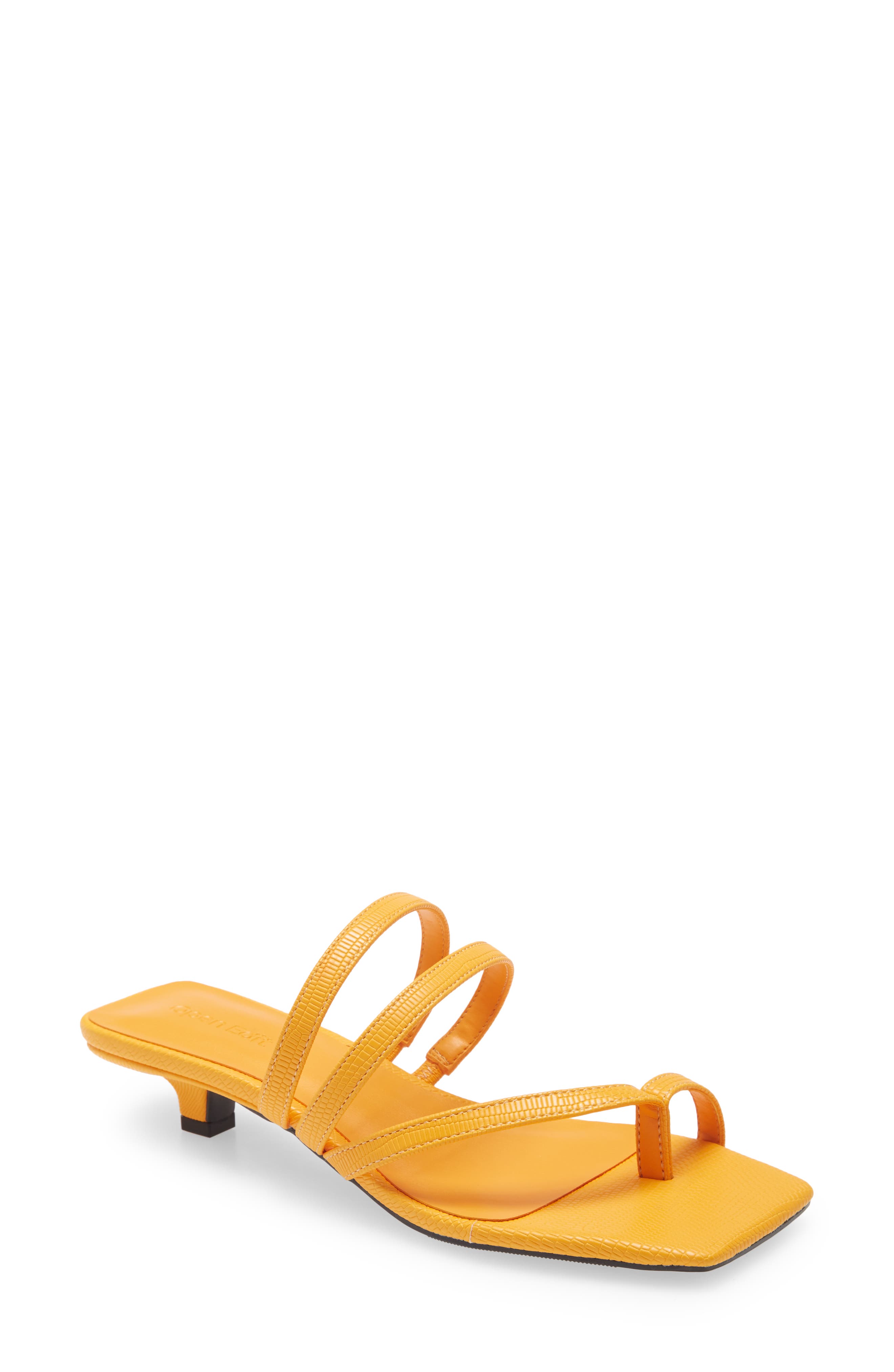 Jagger Kitten Heel Sandal, Main, color, ORANGE RAY MINI LIZARD