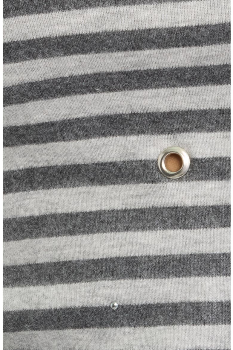 Eyelet Stud Stripe Tank, Alternate, color, GREY