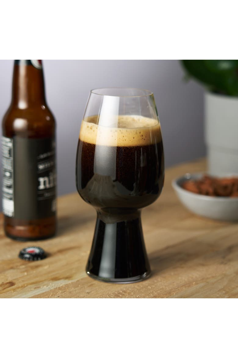 Craft Stout Beer Glass, Alternate, color, Clear