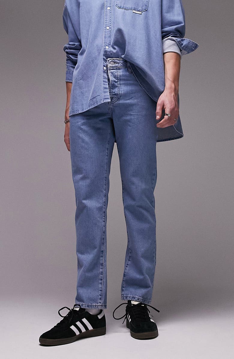 Topman Straight Leg Jeans, Main, color,