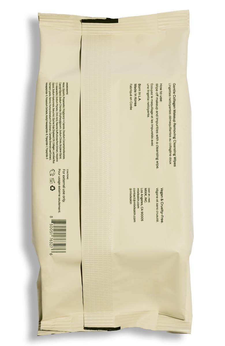 MIXIK Gentle Collagen Makeup Removing Cleansing Wipes, Alternate, color,