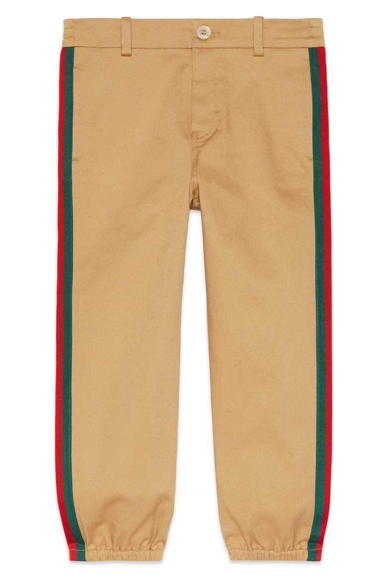 Stripe Stretch Gabardine Cotton Pants, Main, color, SATURN