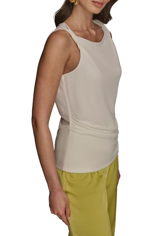 Donna Karan New York Twist Strap Ruched Tank