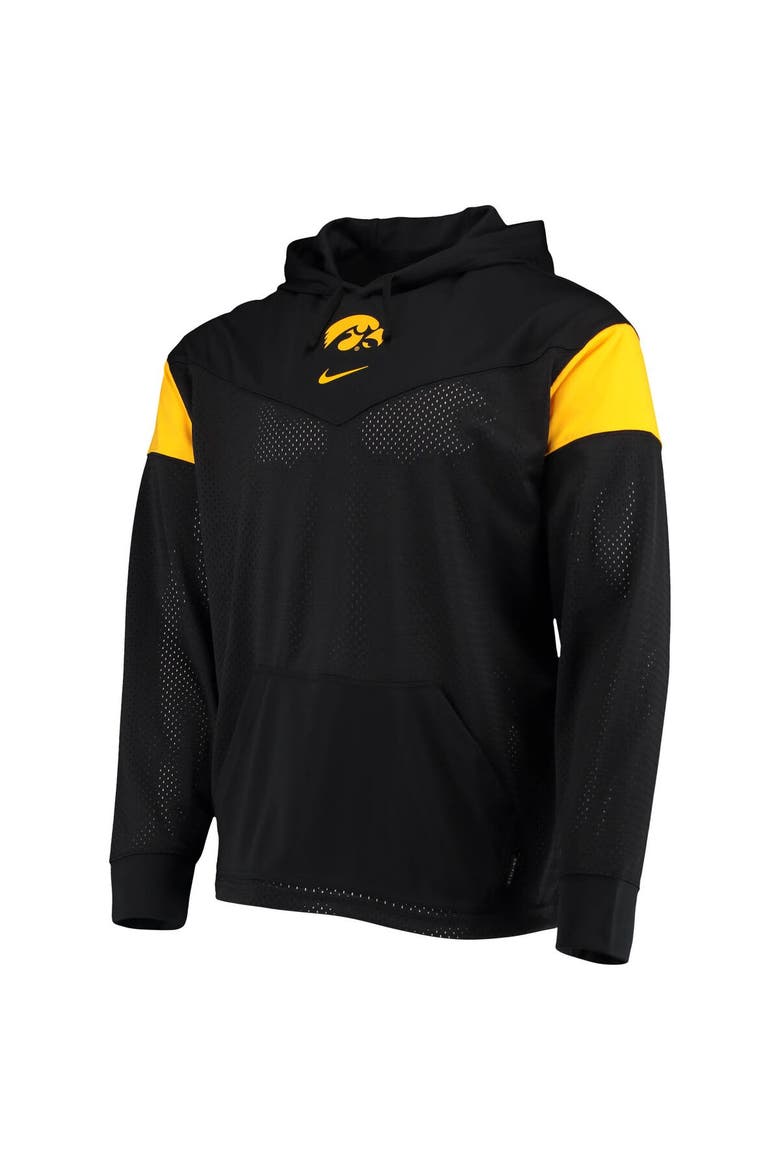 Men's Nike Black Iowa Hawkeyes Sideline Jersey Pullover Hoodie, Alternate, color, Black
