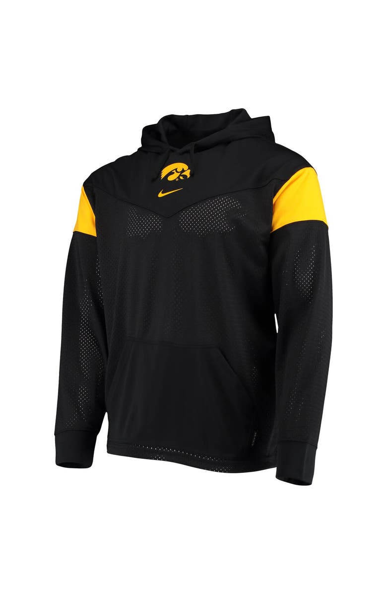 Nike Men's Nike Black Iowa Hawkeyes Sideline Jersey Pullover Hoodie, Alternate, color, Black