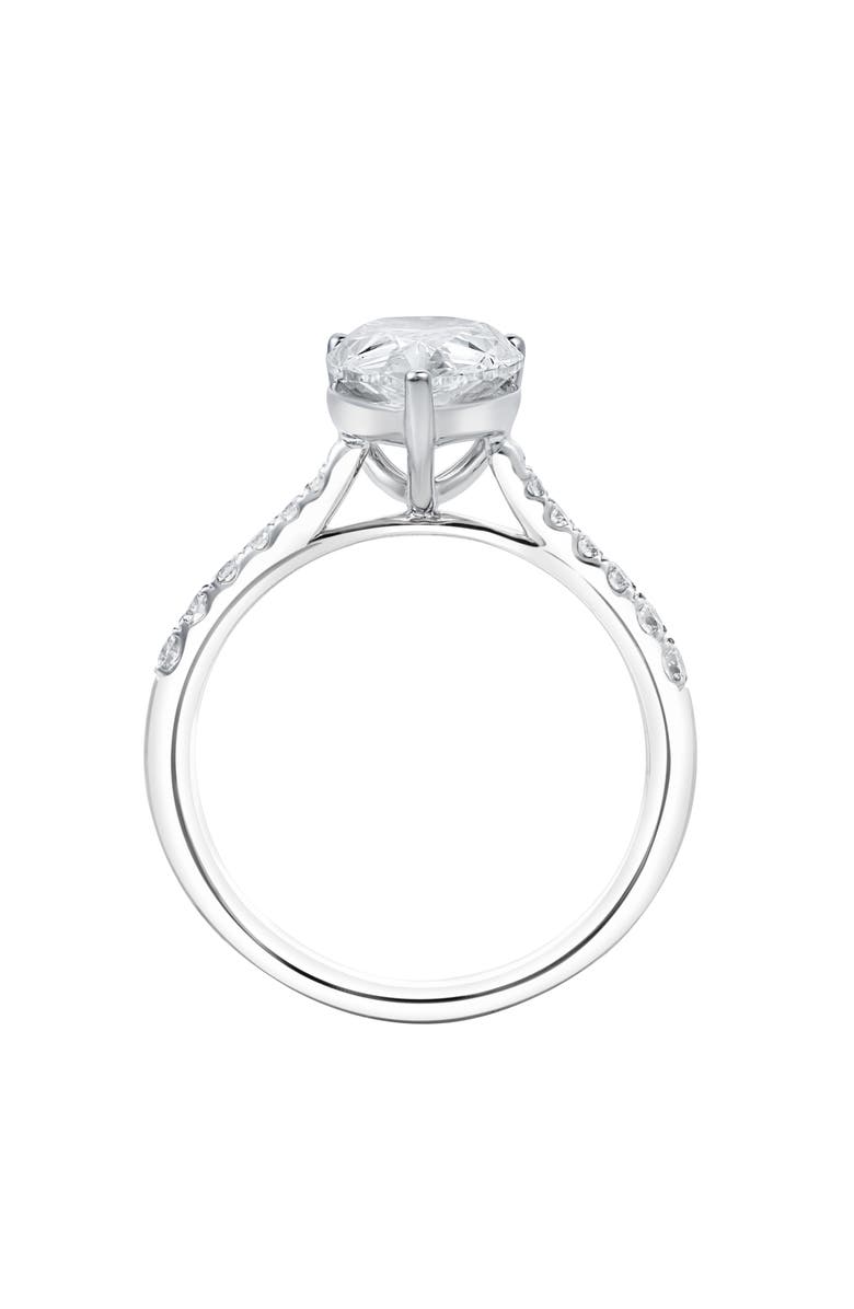 LuvMyJewelry Chloe 14K White Gold Pear Lab Grown Diamond Engagement Ring - 3.25 Ct, Alternate, color, 