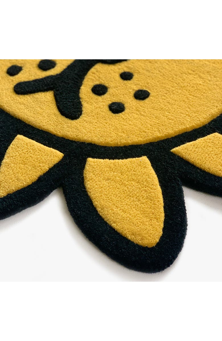 Maison Deux Leeuw Lion Rug, Alternate, color, Orange / Black Print