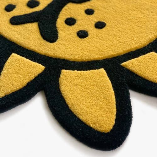 Maison Deux Leeuw Lion Rug In Yellow