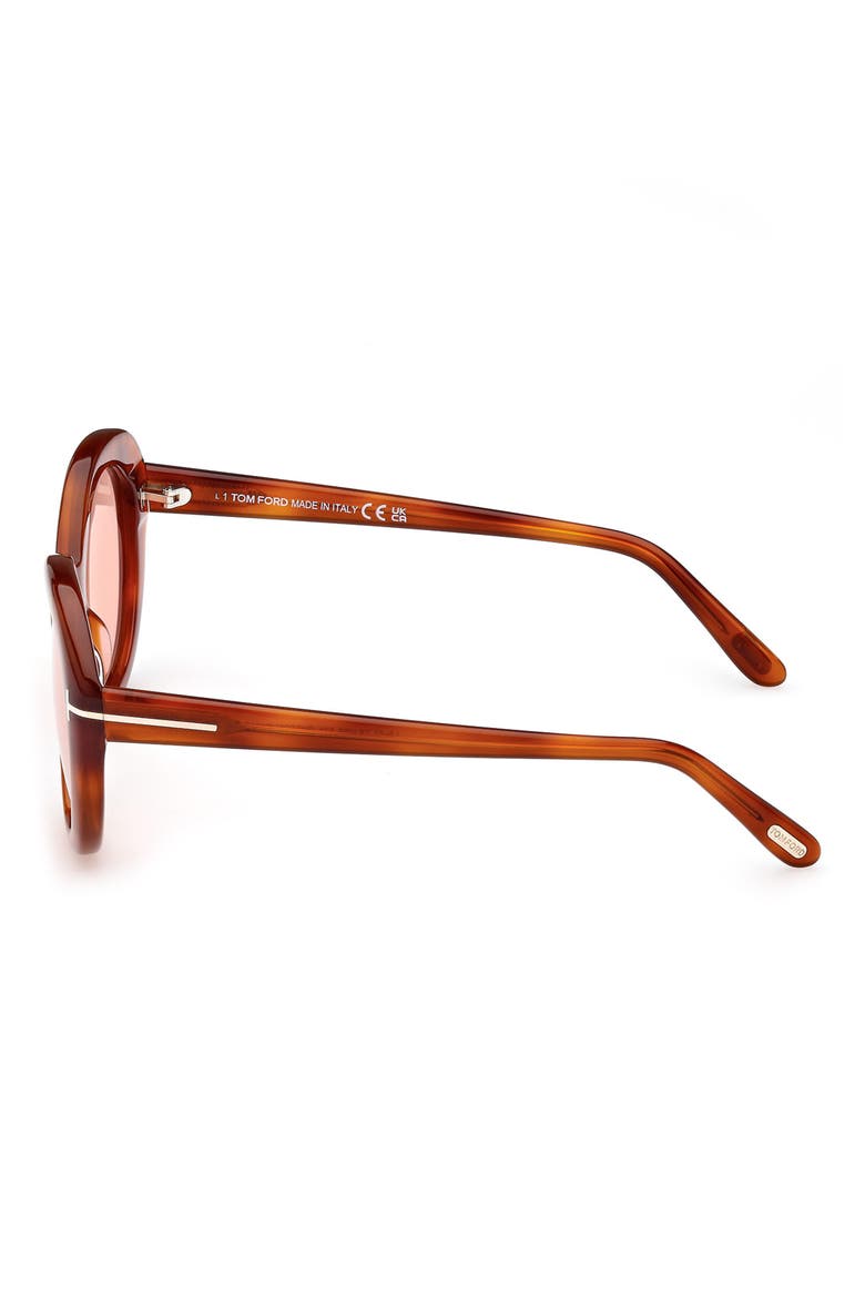 Lily-02 55mm Tinted Cat Eye Sunglasses, Alternate, color, BLONDE HAVANA / VIOLET