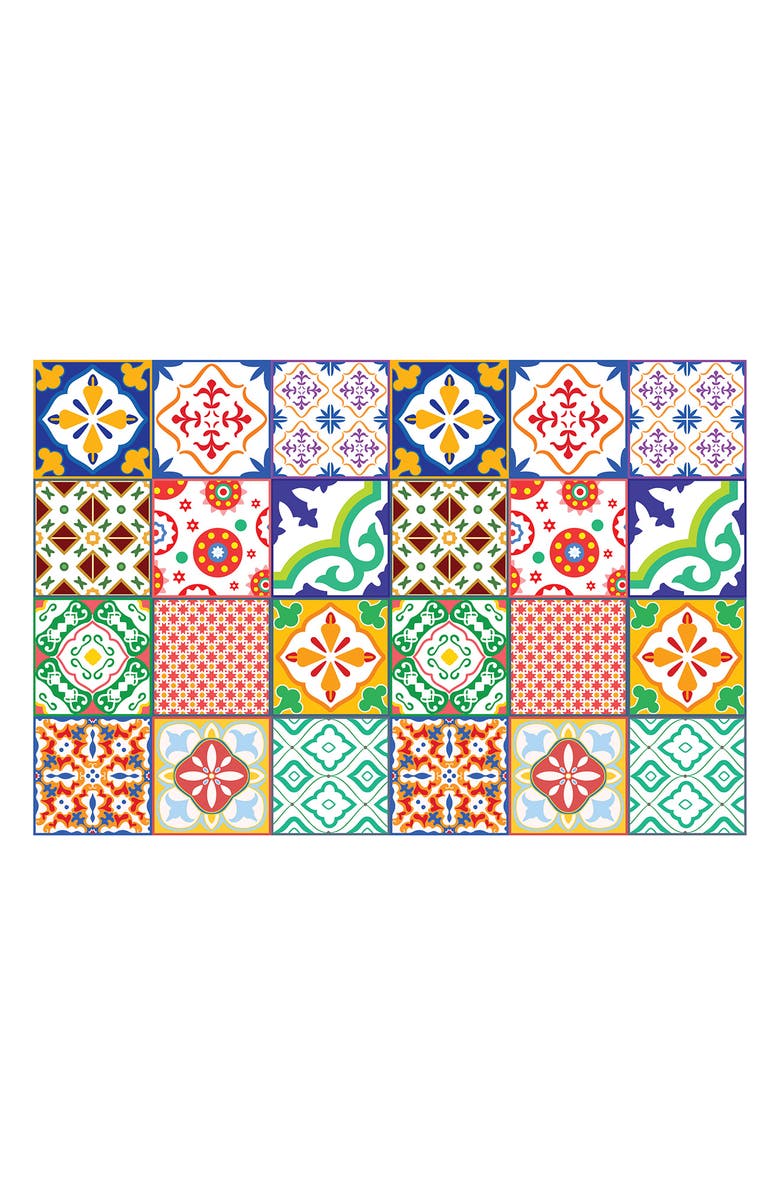 WALPLUS Classic Mediterranean Wall Tiles - Pack of 4, Main, color,