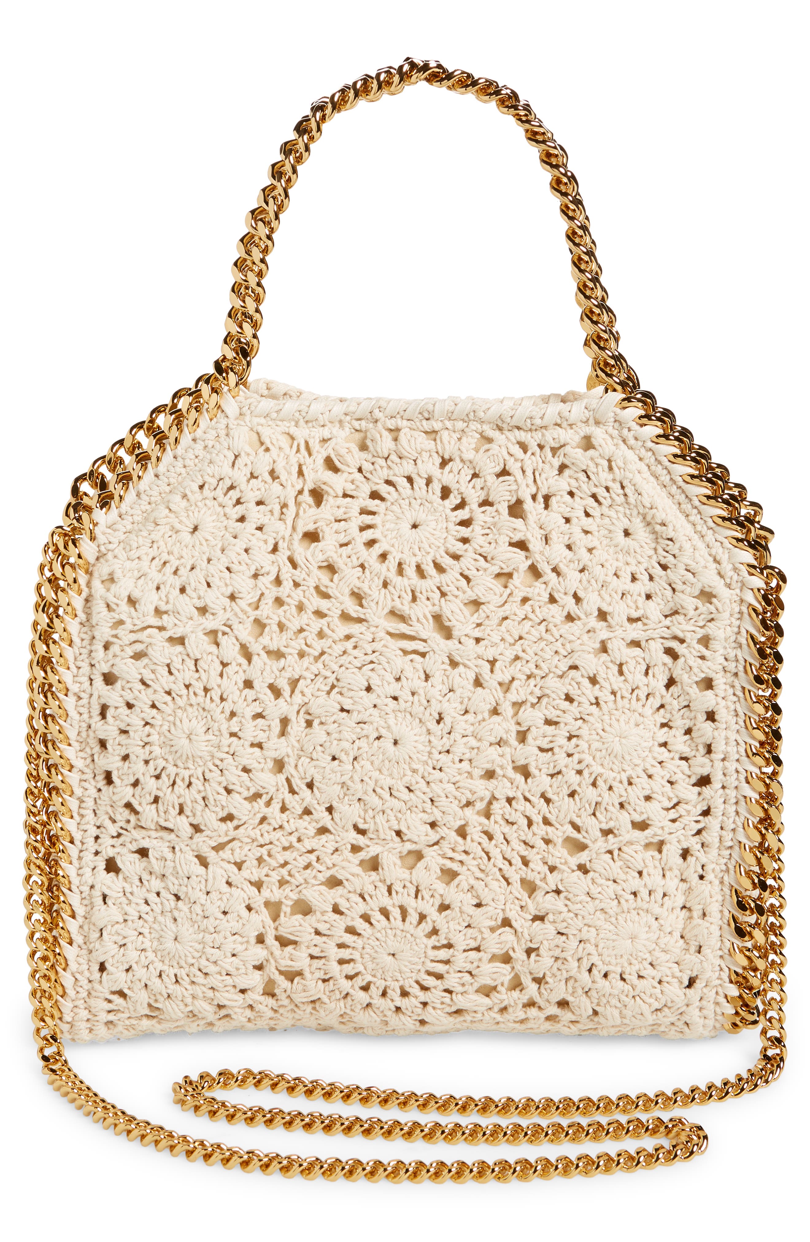 Stella McCartney Mini Falabella Crochet Tote, Alternate, color, 