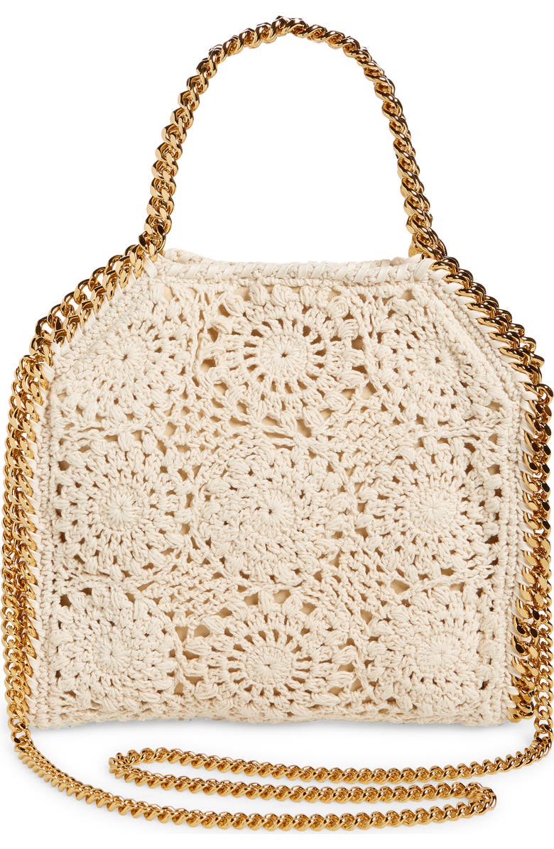 Stella McCartney Mini Falabella Crochet Tote, Alternate, color,