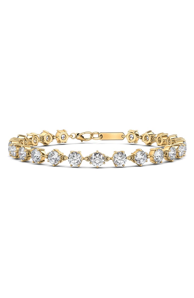 HauteCarat Isabelle Lab Created Diamond Bracelet, Main, color, 18K Yg