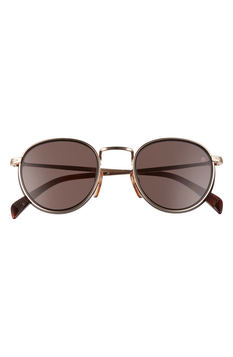 David Beckham Eyewear Eyewear by David Beckham 49mm Round Sunglasses, Main, color,