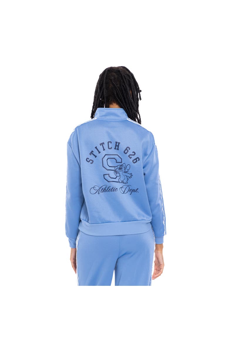 Lilo & Stitch Zip-Up Track Jacket, Alternate, color, Light Blue Stitch