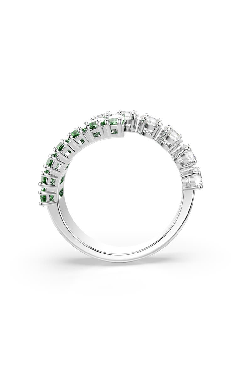 Matrix Bypass Ring, Alternate, color, GREEN/ SILVER