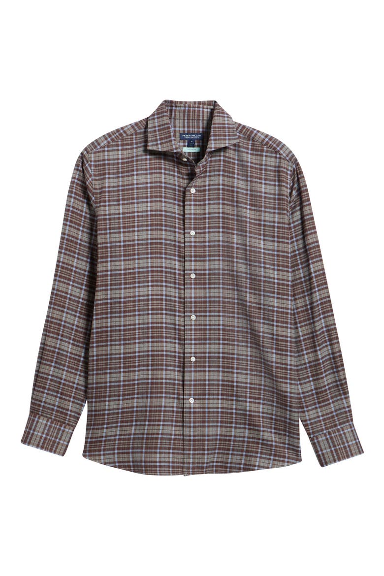 Crown Crafted Plaid Flannel Button-Up Shirt, Alternate, color, ARGENTO