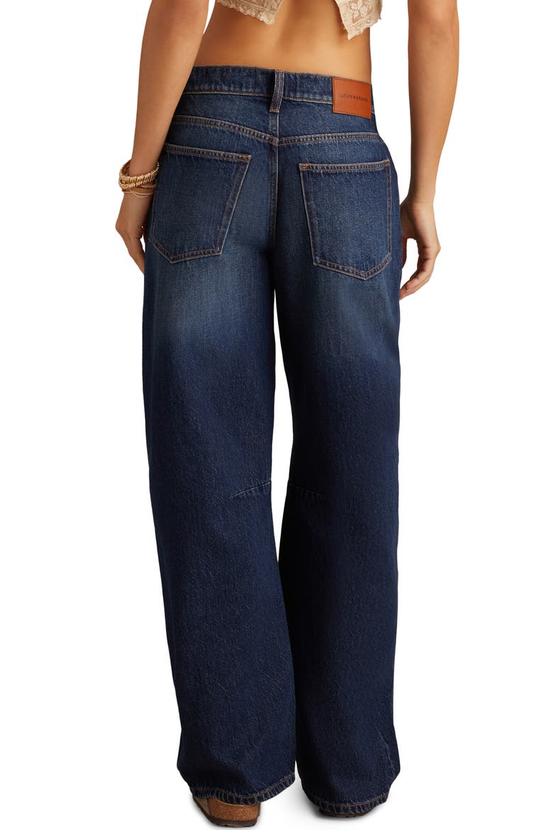 Low Rise Barrel Jeans, Alternate, color, OFF GRID WASH
