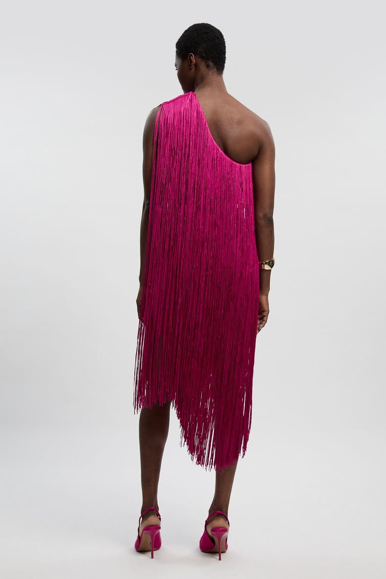 Bandage Fringe Mini Dress, Alternate, color, Magenta