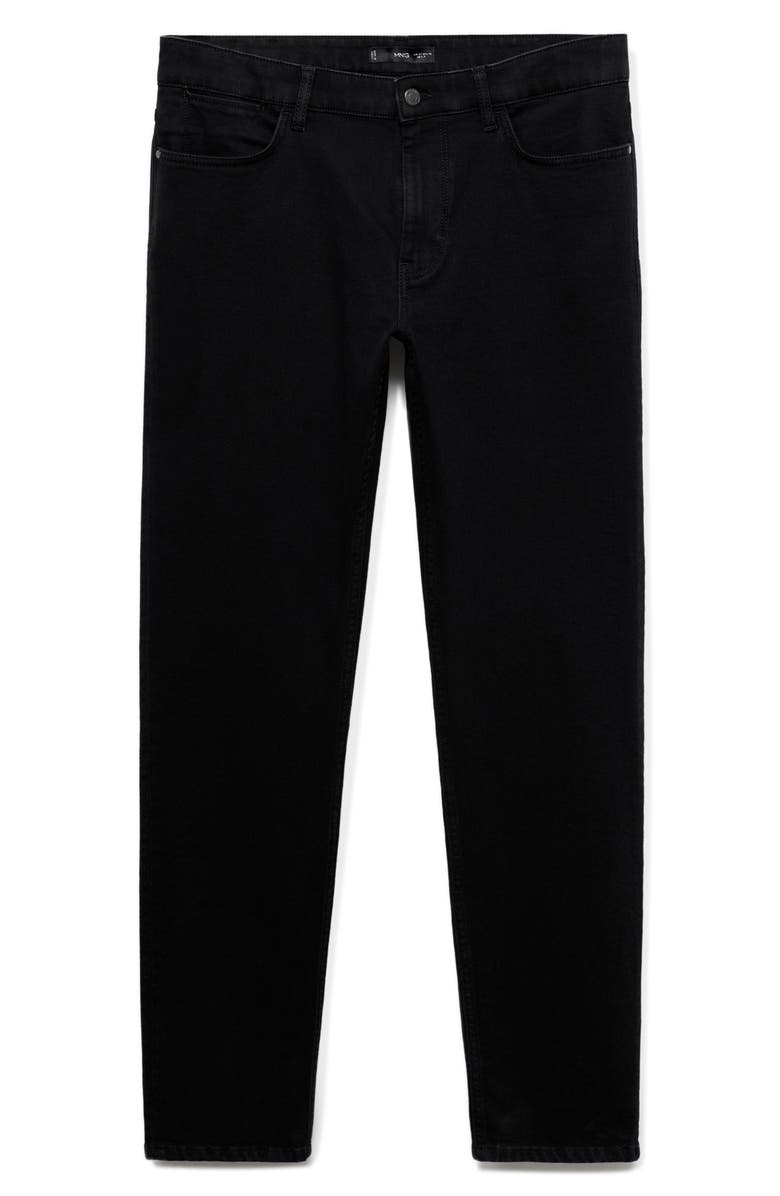 MANGO Patrick Ultrasoft Touch Slim Fit Jeans, Alternate, color, Black Denim