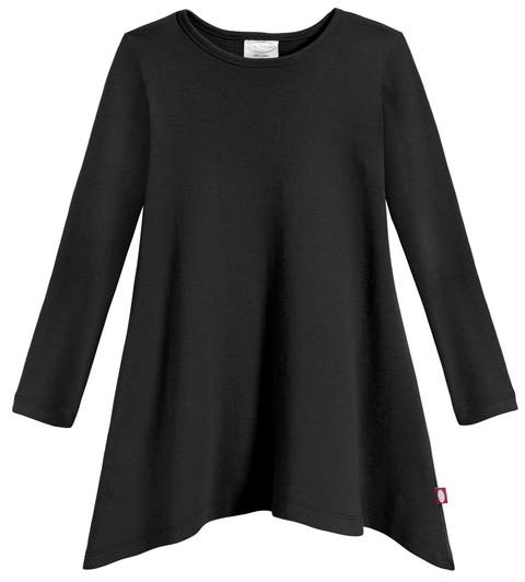 Girls Long Sleeve 100% Cotton Soft Jersey Shark Bite Tunic