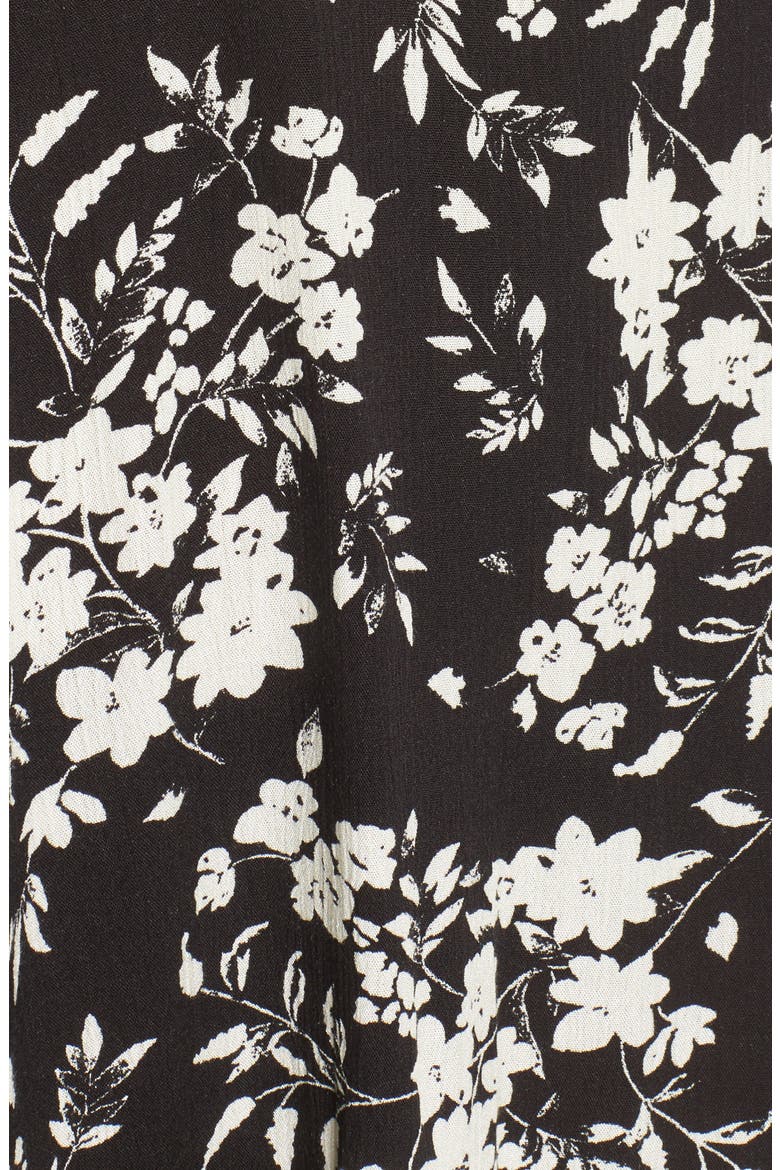 Print Lattice Back Dress, Alternate, color, BLACK
