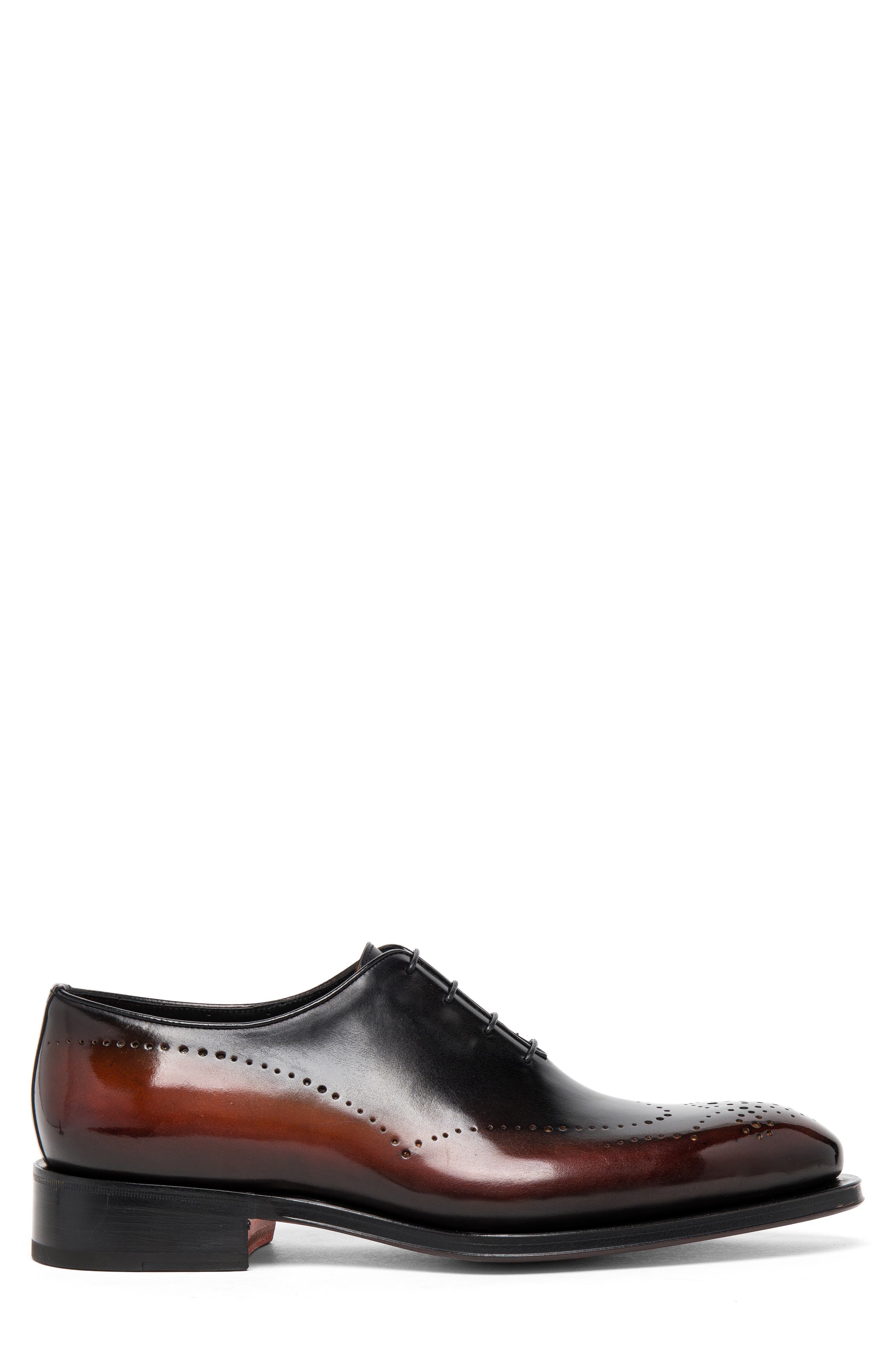 Santoni Kaj Wingtip Oxford, Alternate, color, Black-N58