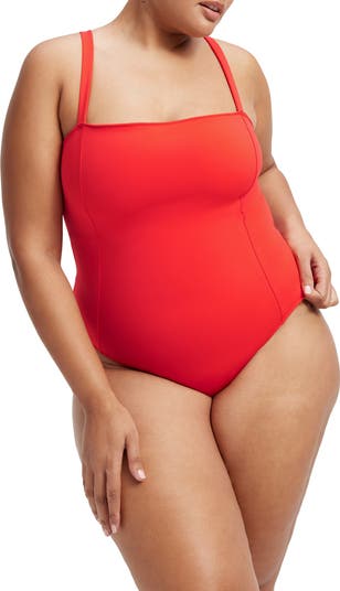 Sculpt Lace-Up Back One-Piece Swimsuit