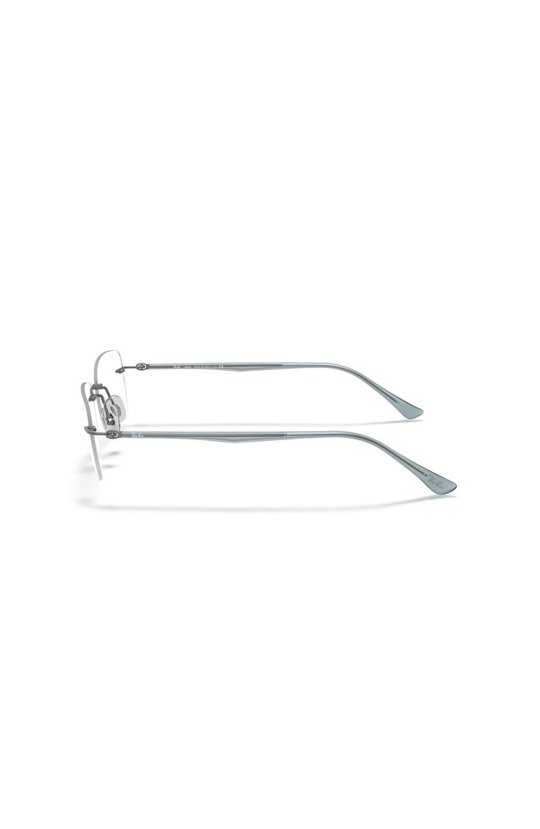 Ray-Ban 52mm Rectangle optical glasses, Alternate, color, Silver