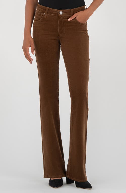 Kut From The Kloth Natalie Mid Rise Bootcut Corduroy Pants In Brown