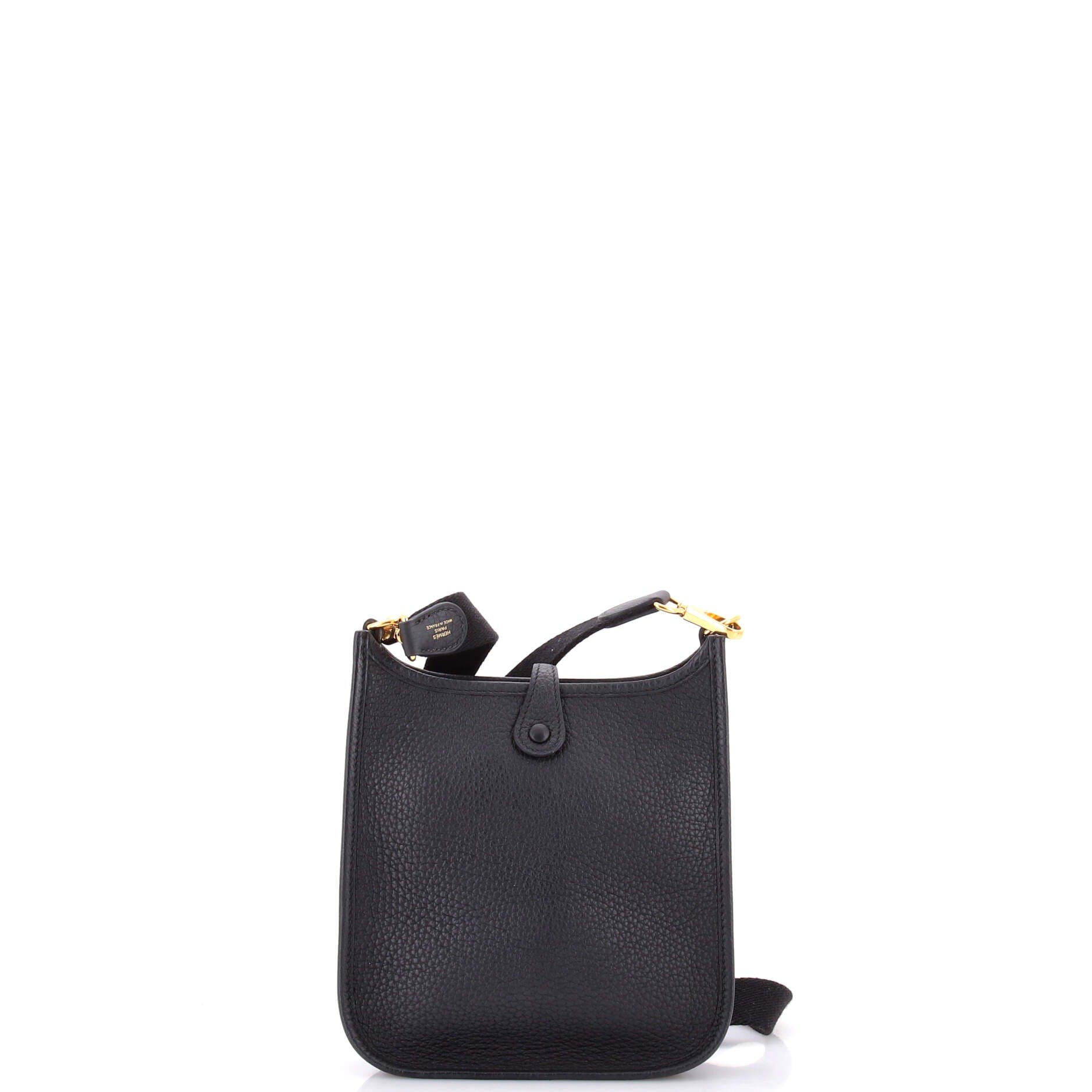 Pre-Owned Hermes Evelyne Bag Gen III Clemence TPM, Alternate, color, Noir