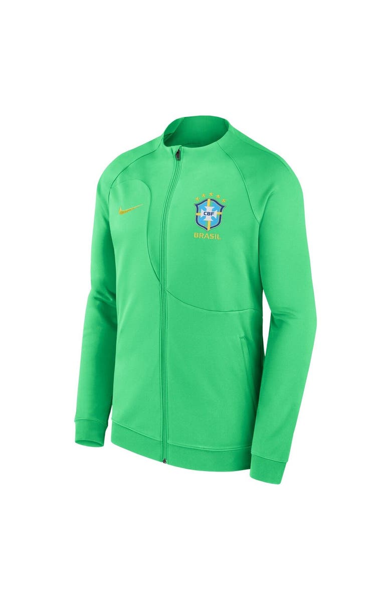 Nike Men's Nike Green Brazil National Team 2022 Academy Pro Anthem Performance Raglan Full-Zip Jacket, Alternate, color, 