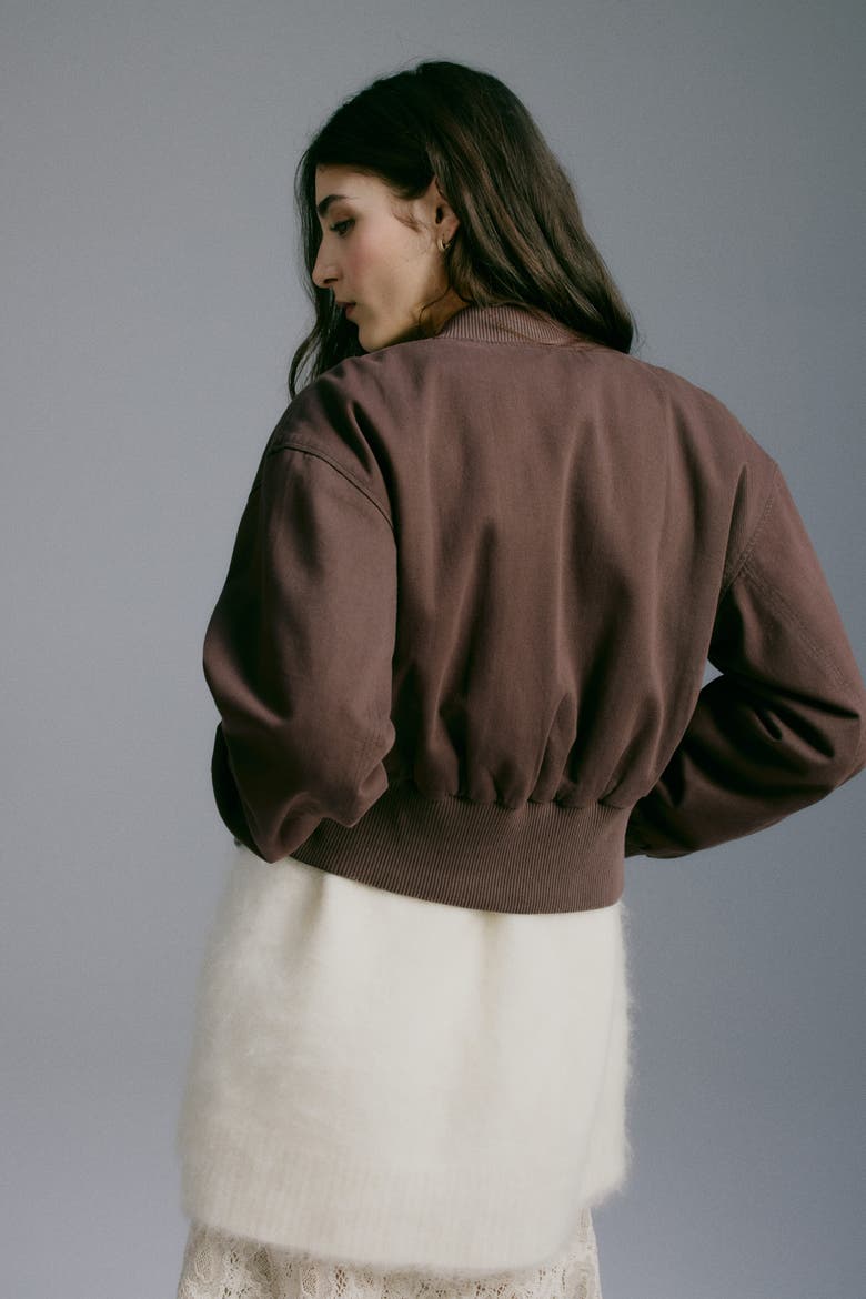 Bomber Jacket, Alternate, color, Dark brown