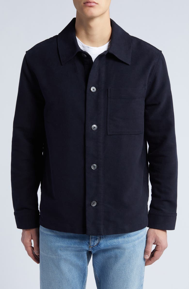 NN07 Asger 1724 Moleskin Cotton Shirt Jacket, Alternate, color, 