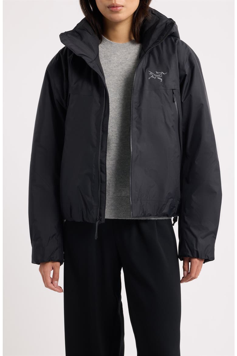 Altira Insulated Waterproof Cropped Jacket, Main, color, BLACK