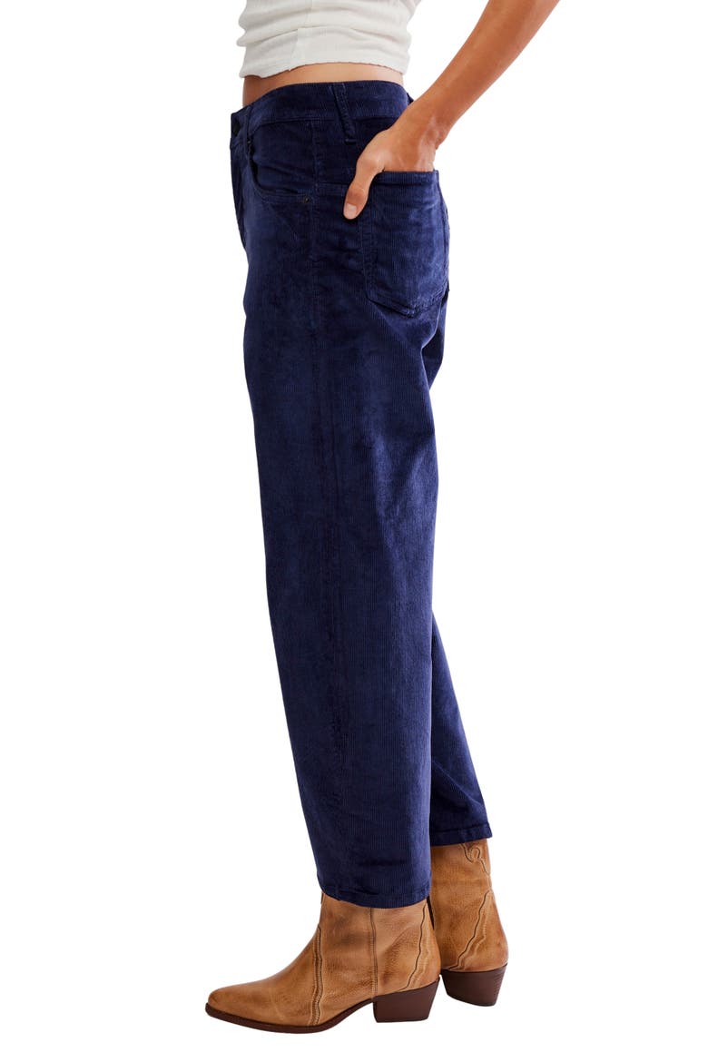 Deep Trance Corduroy Wide Leg Ankle Pants, Alternate, color, DEEP SEAS