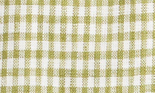 Reformation Celosia Sleeveless Check Linen Minidress In Green