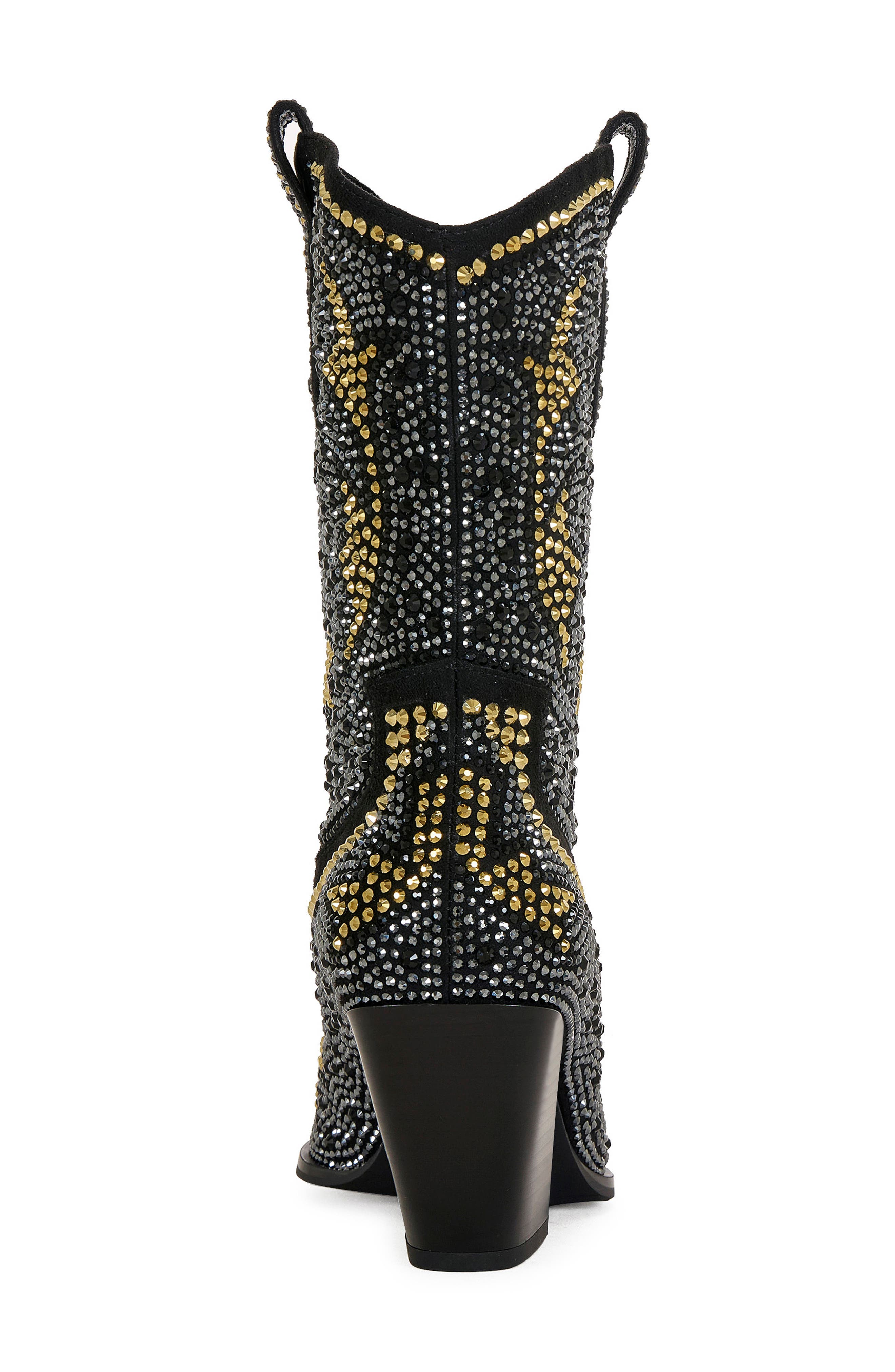 AZALEA WANG Scott Pointed Toe Western Boot, Alternate, color, Black