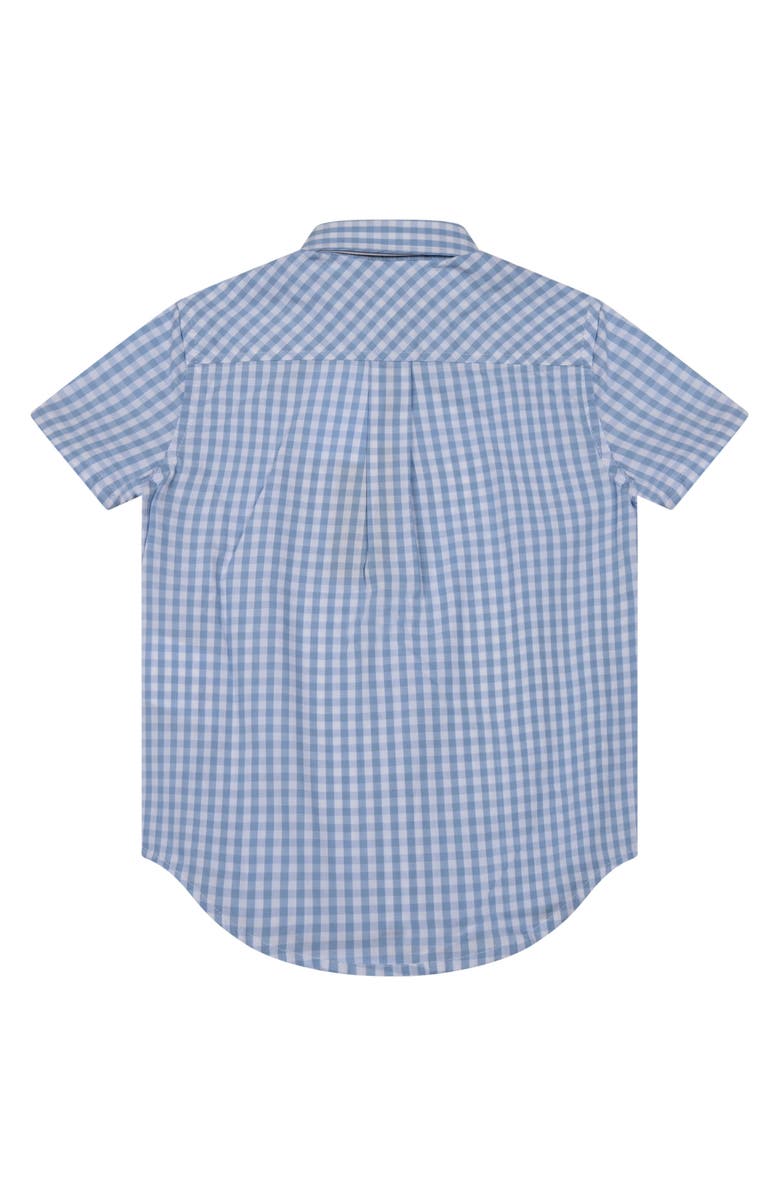 Brooks Brothers Kids' Gingham Short Sleeve Cotton Button-Down Shirt, Alternate, color, 
